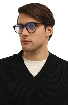 Мужские оправа TOM FORD коричневого цвета, арт. TF5695-B 052 49 | Фото 2 (Нос: Не проставлено; Региональные ограничения белый список (Axapta Mercury): Не проставлено; Кросс-КТ: Оправы-мужское; Тип очков: Оправа; Материал: Пластик; Очки форма: Круглые; Оптика Гендер: оптика-мужское)
