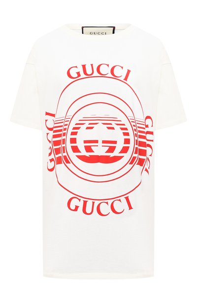 Женская хлопковая футболка GUCCI, арт. 615044/XJCQ8