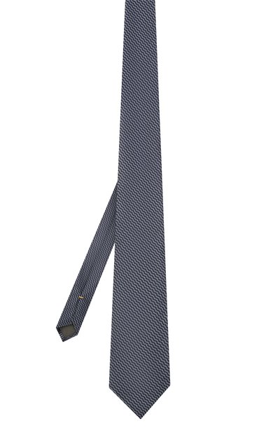 Шелковый галстук CANALI темно-синего цвета по цене 11500 руб., арт. 18/HJ03321, фото 2 Шелковый галстук CANALI, арт. 18/HJ03321, фото 2