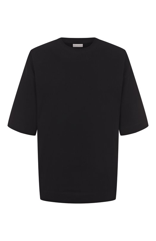 Хлопковая футболка Dries Van Noten 021112-2603-900 Чёрный 021112-2603-900