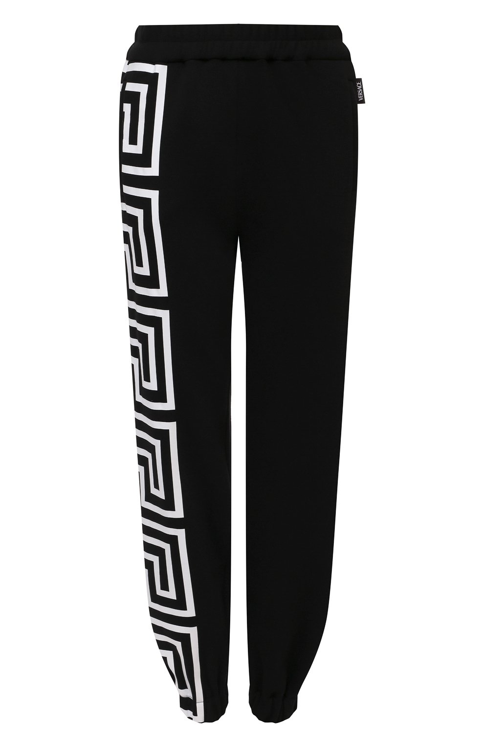 Хлопковые джоггеры VERSACE черного цвета по цене 69950 руб., арт. 1001053/1A01174, фото 1 Хлопковые джоггеры VERSACE, арт. 1001053/1A01174, фото 1