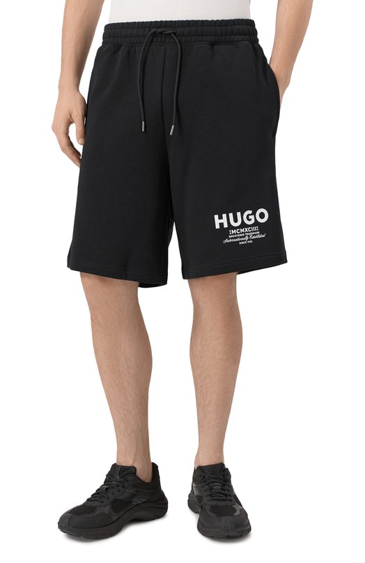 Хлопковые шорты HUGO Blue 50510728 Чёрный  50510728 Фото 3
