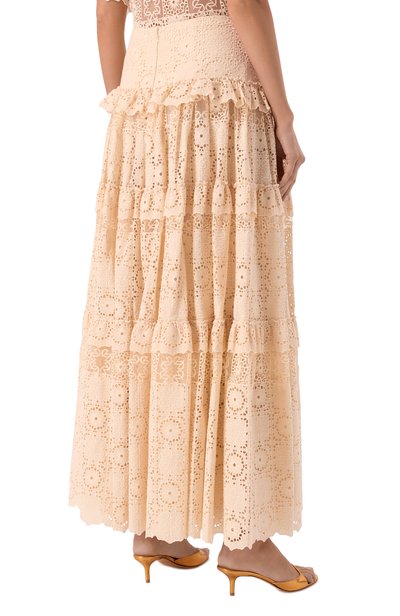 Юбка из хлопка и шелка ELIE SAAB, арт. SK291NBC26/C0EM1, фото 4