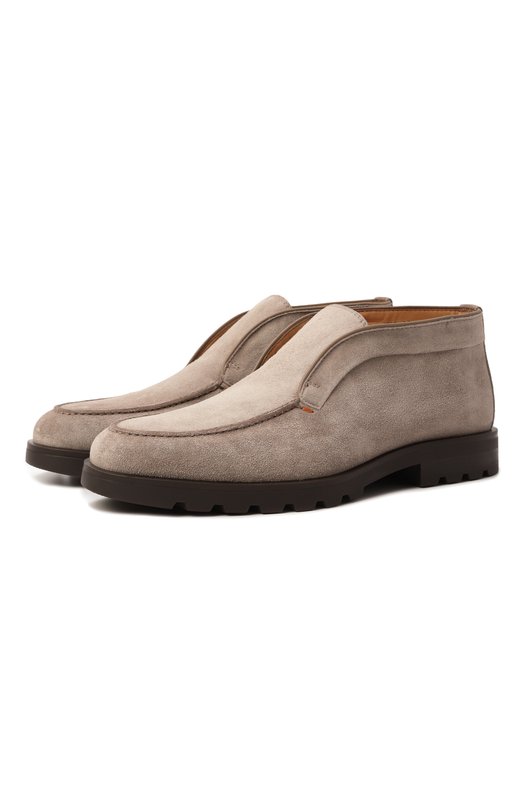 Замшевые ботинки Detroit Santoni MGDG17823DTRBSEY Бежевый MGDG17823DTRBSEY