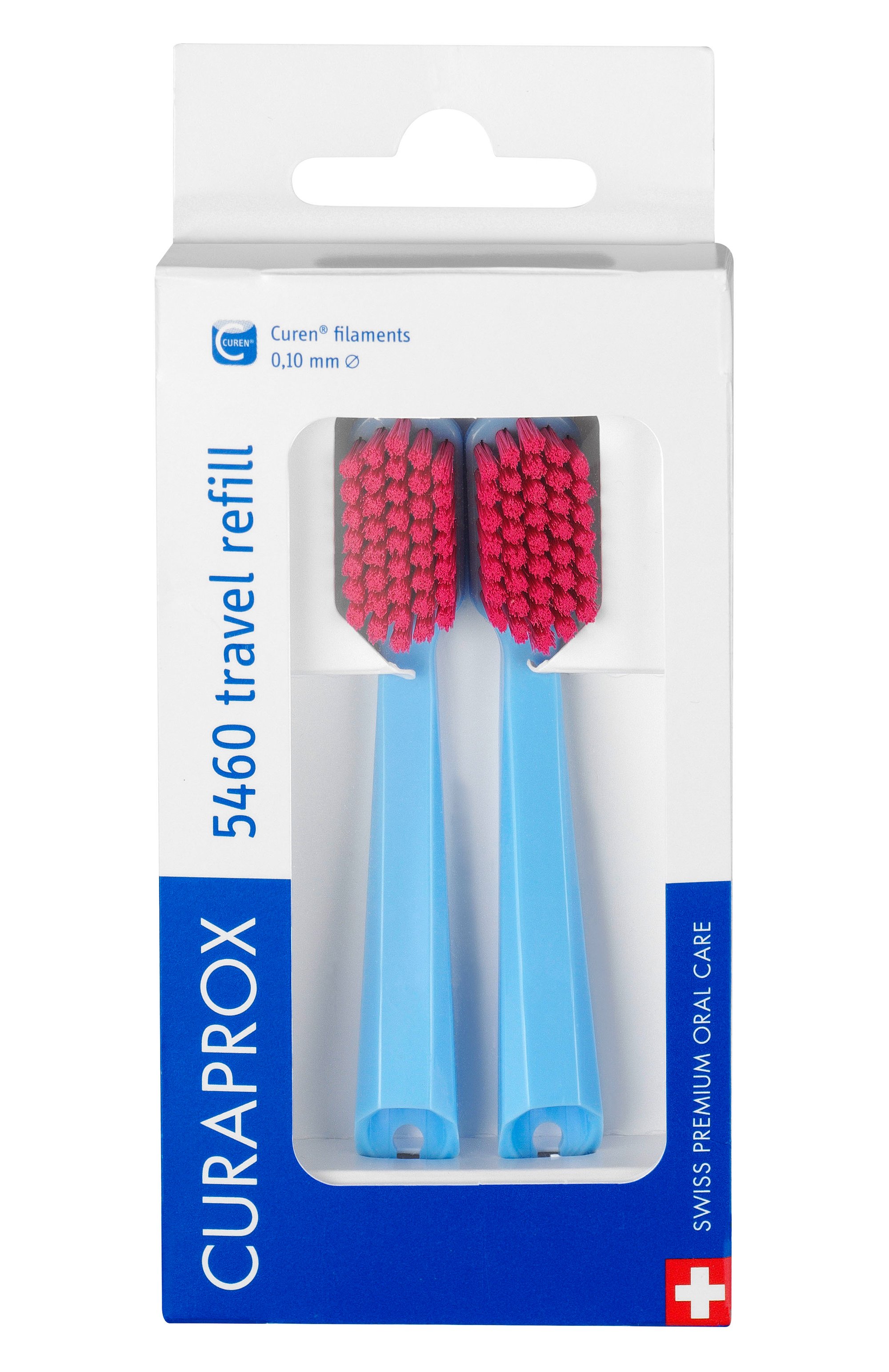 Сменные зубные щетки сs 5460 для дорожного набора be you, синий (2 шт.) CURAPROX, арт. 7612412430813, фото 1