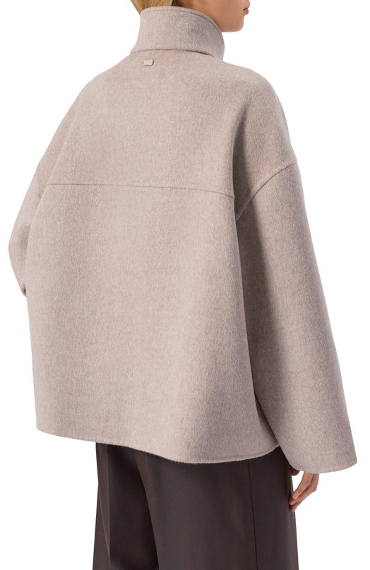 Полупальто из шерсти и кашемира Agnona TH1015E/D1022E Серый  TH1015E/D1022E Фото 4