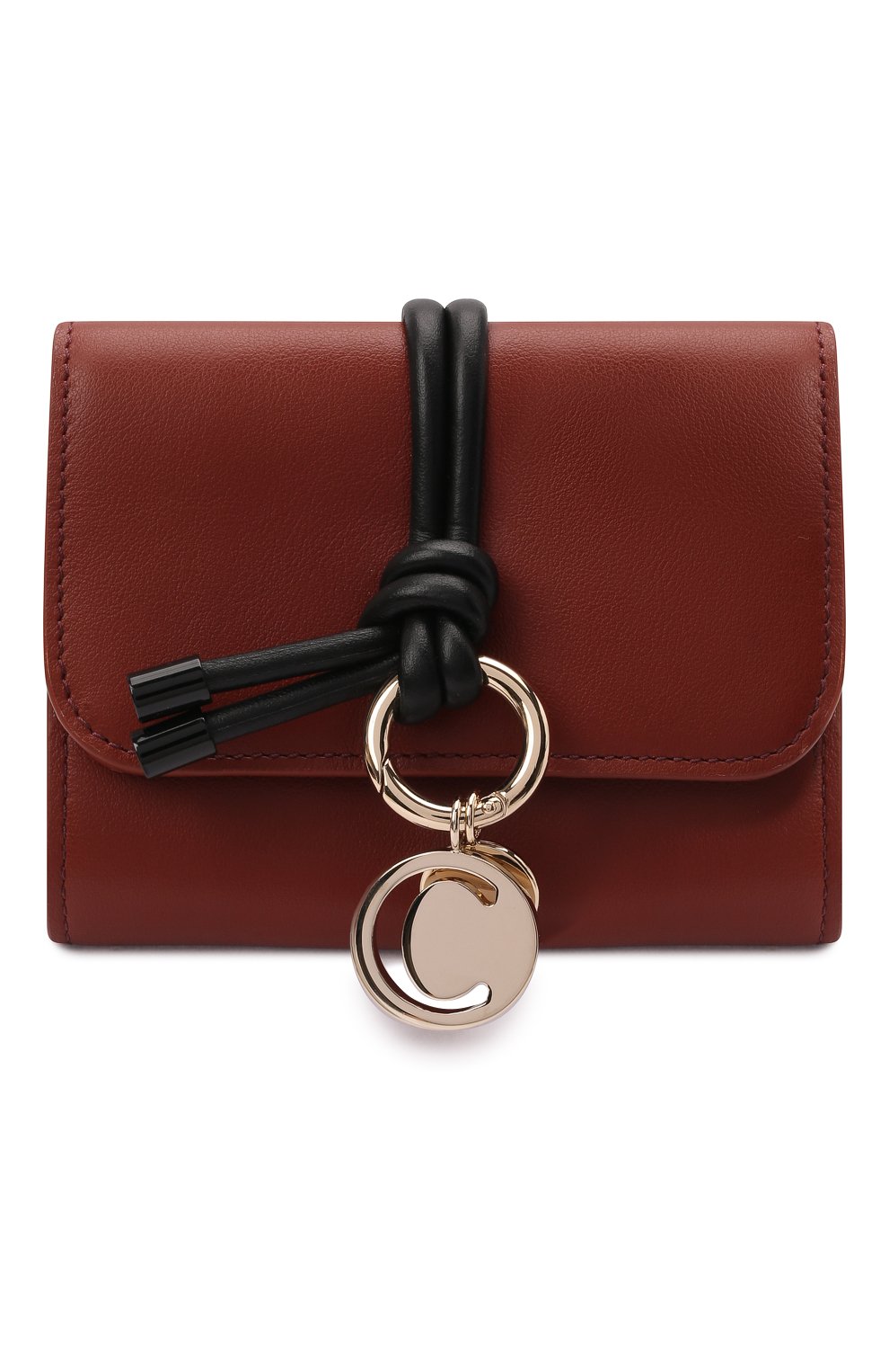 Кожаное портмоне alphabet CHLOÉ коричневого цвета по цене 58500 руб., арт. CHC21WP945F47, фото 1 Кожаное портмоне alphabet CHLOÉ, арт. CHC21WP945F47, фото 1