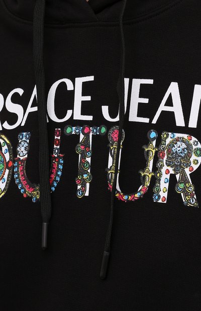 Хлопковое худи VERSACE JEANS COUTURE, арт. 71HAIF04-71DP308 R L0G0 BIJ0UX 0RGANIC/CF00F, фото 5