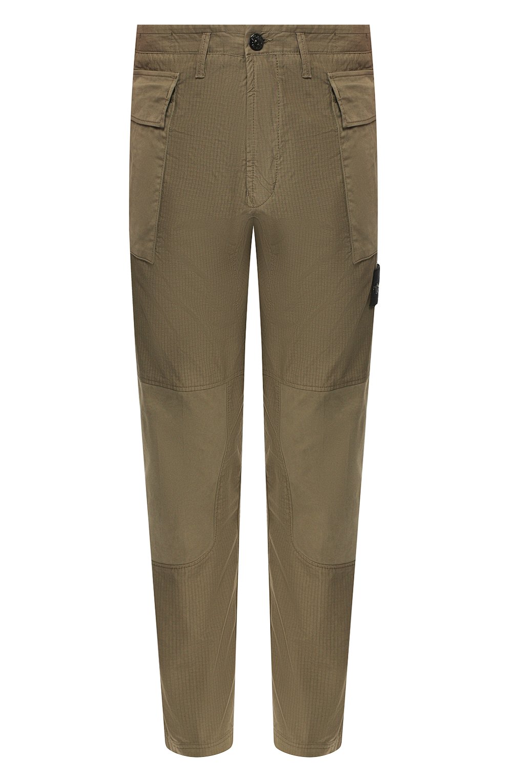 Хлопковые брюки STONE ISLAND хаки цвета по цене 19950 руб., арт. 711530606, фото 1 Хлопковые брюки STONE ISLAND, арт. 711530606, фото 1