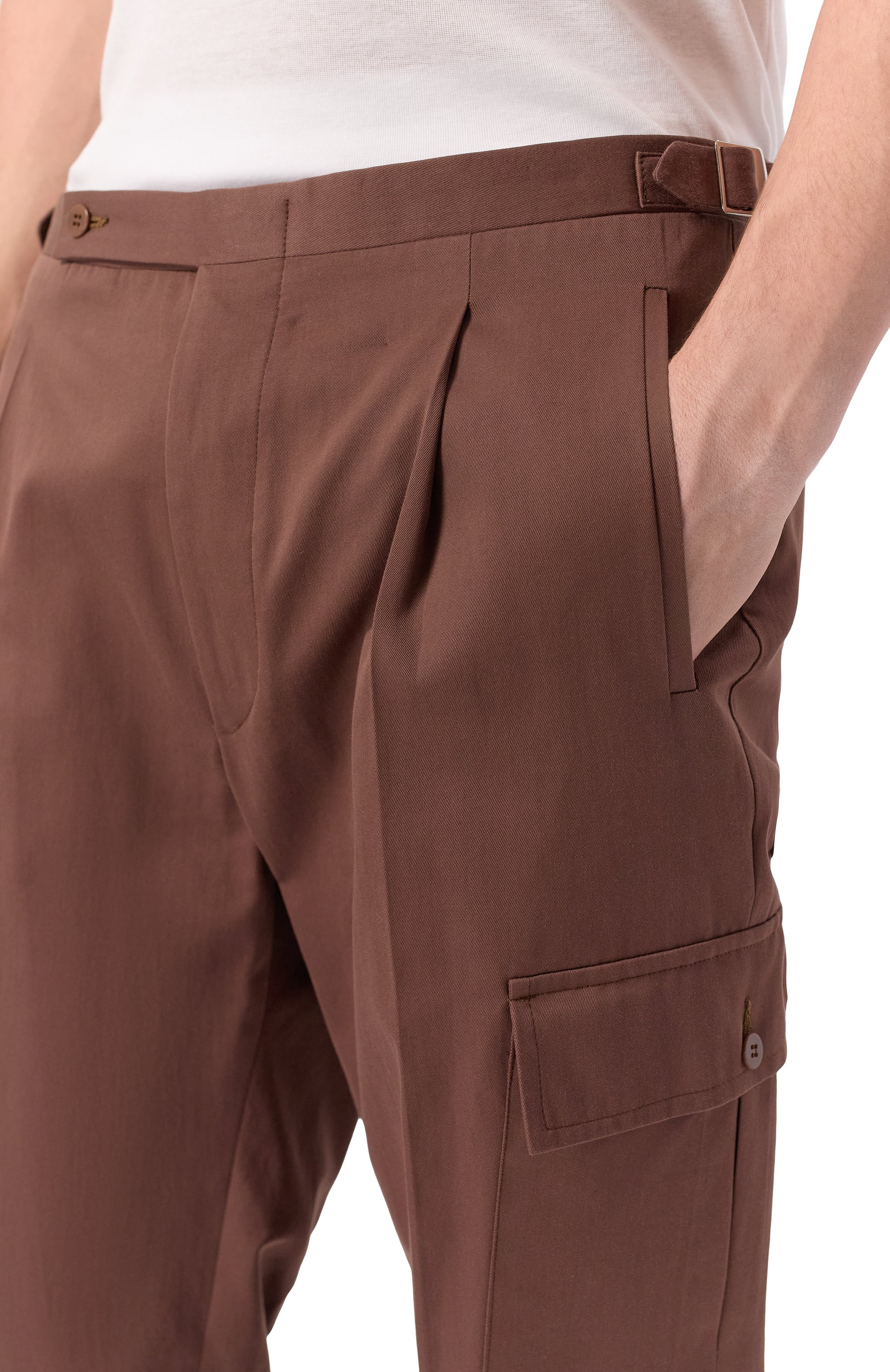 Брюки-карго из хлопка и кашемира KITON, арт. UPN05K0647E07, фото 5