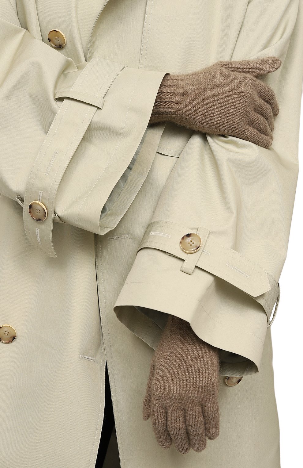 Кашемировые перчатки TEGIN бежевого цвета по цене 15600 руб., арт. 5236-004, фото 2 Кашемировые перчатки TEGIN, арт. 5236-004, фото 2