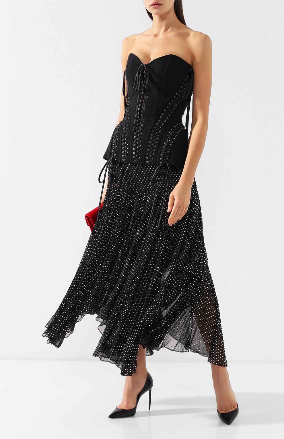 Шелковая юбка с декоративной отделкой DOLCE & GABBANA, арт. F4BHBZ/GD02U, фото 2