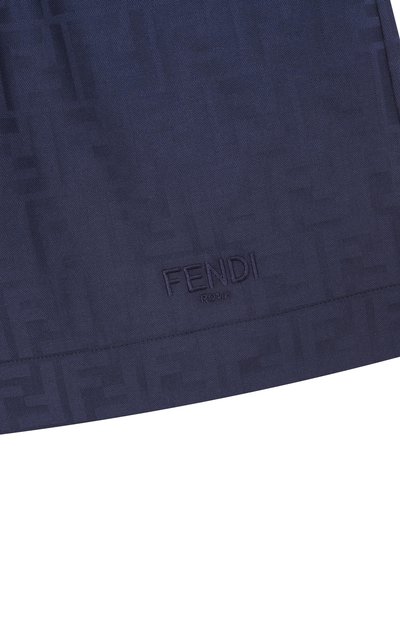 Хлопковые шорты FENDI темно-синего цвета по цене 52200 руб., арт. JMF550/AS64/3A-6A, фото 3 Хлопковые шорты FENDI, арт. JMF550/AS64/3A-6A, фото 3