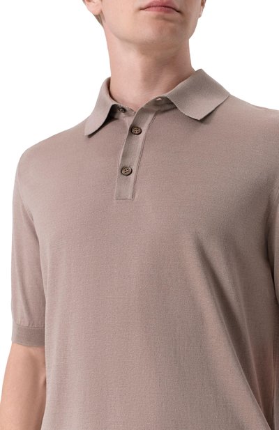 Поло из хлопка и шелка MVST, арт. M26.CSM.K424/50% C0TT0N 50% SILK, фото 5