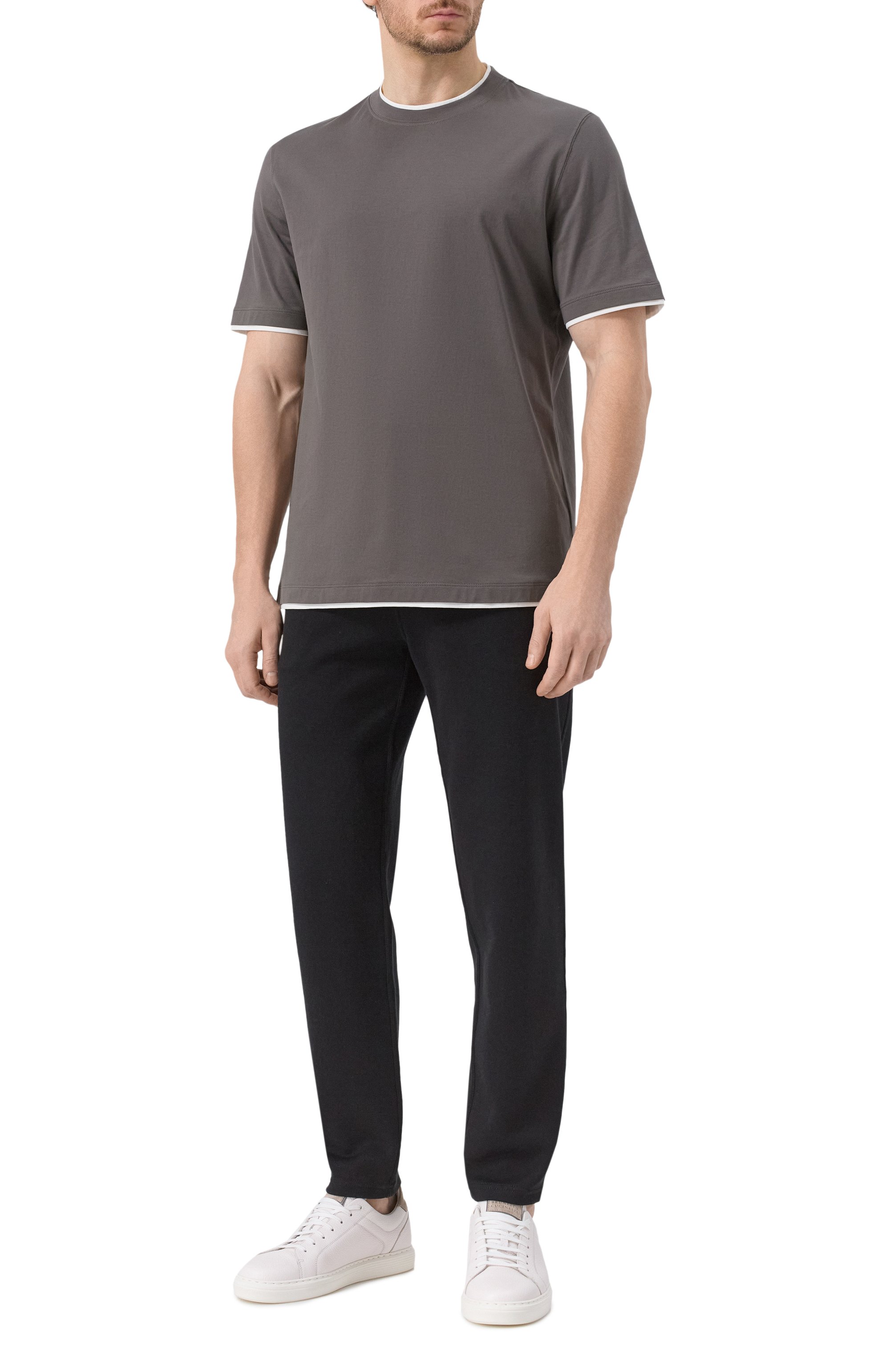 Хлопковая футболка BRUNELLO CUCINELLI, арт. M0B137427, фото 2