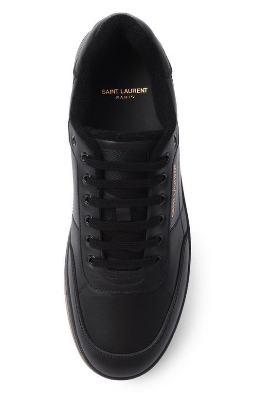 Кожаные кеды SL61 Saint Laurent 819476/00N00 Чёрный  819476/00N00 Фото 5