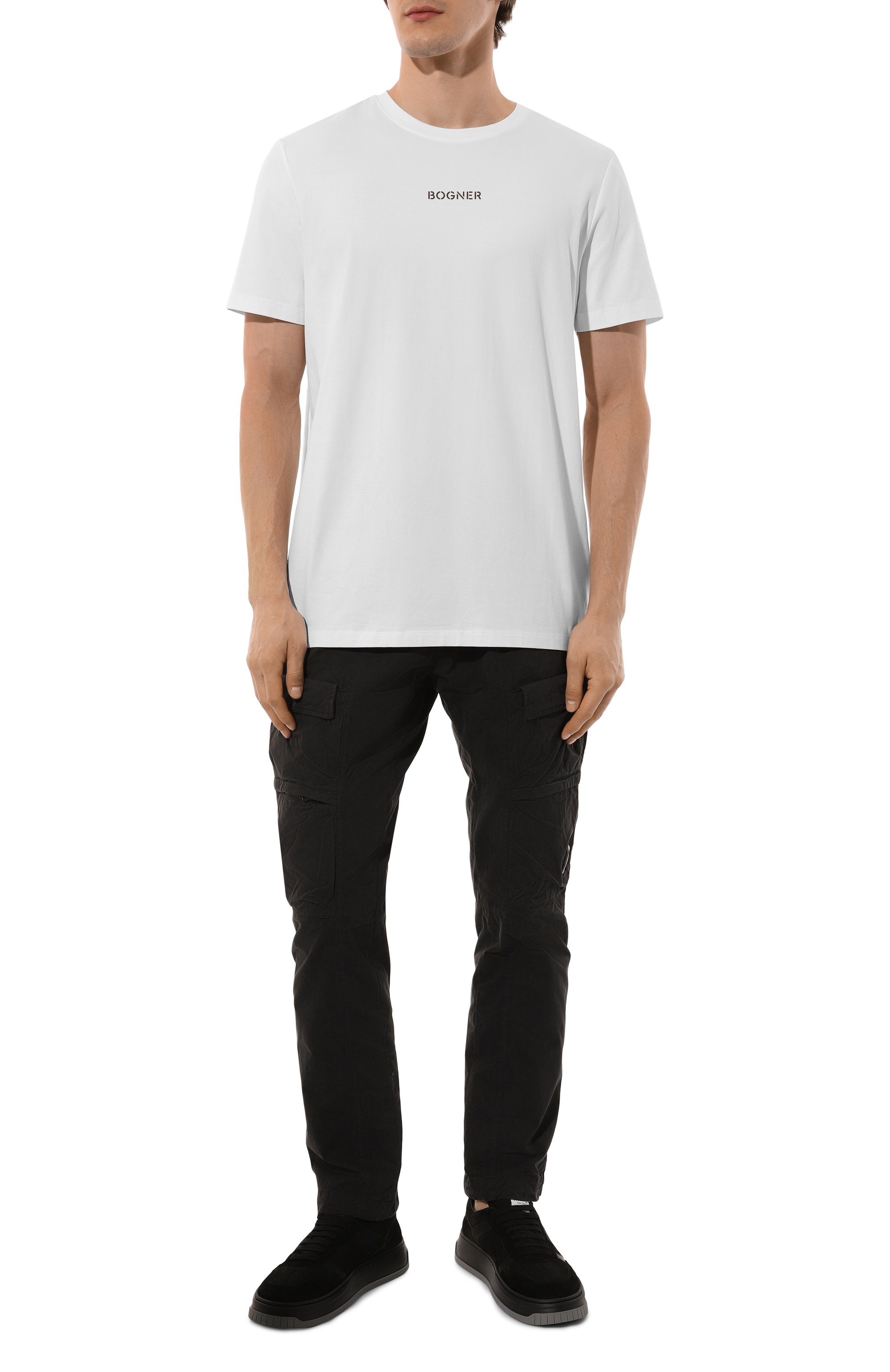 Хлопковая футболка BOGNER белого цвета по цене 11600 руб., арт. 58446604, фото 2 Хлопковая футболка BOGNER, арт. 58446604, фото 2