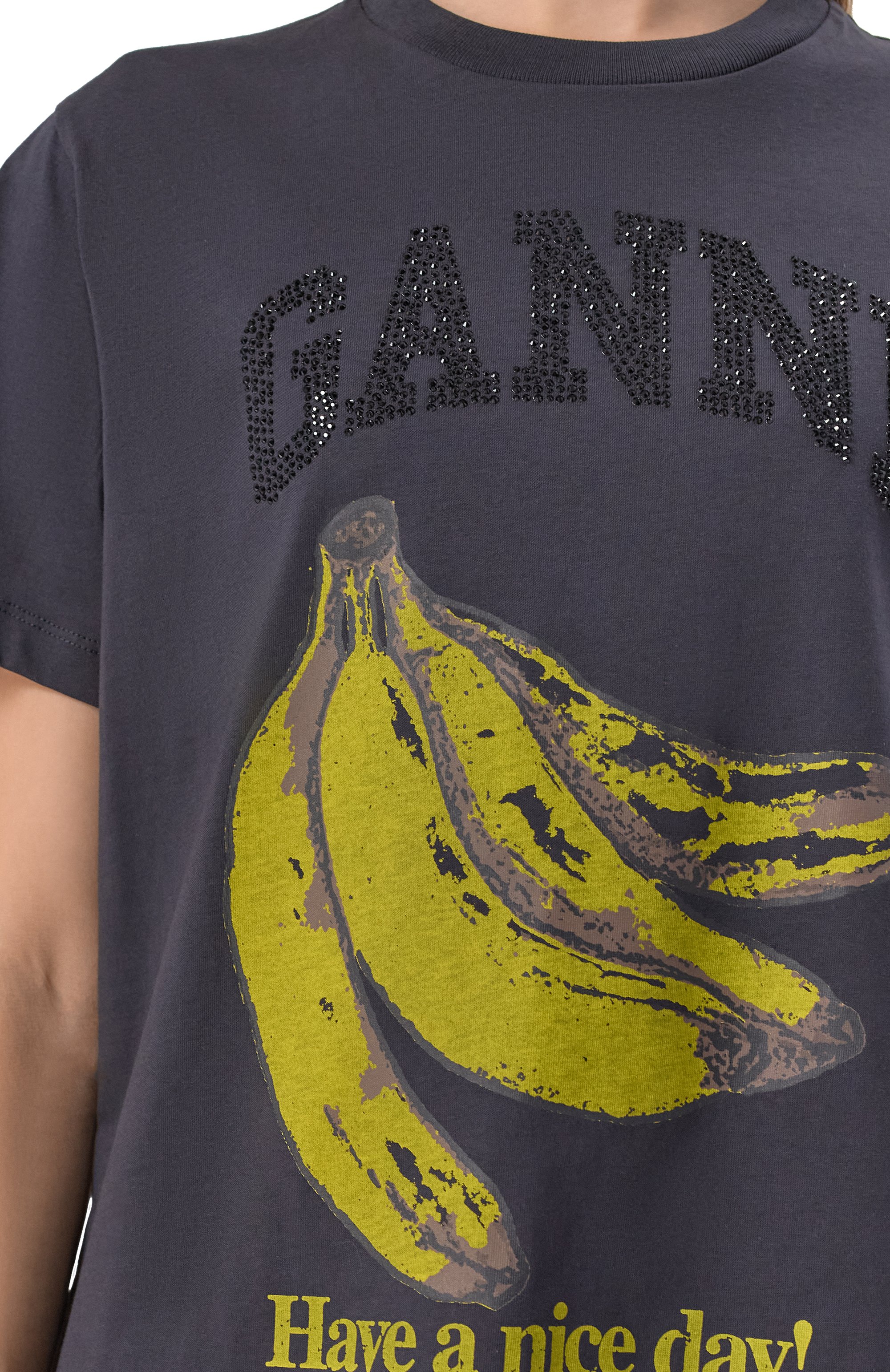 Хлопковая футболка GANNI, арт. T4238, фото 5