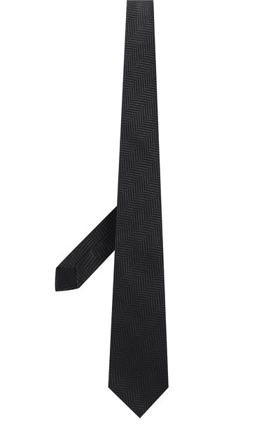 Шелковый галстук LANVIN черного цвета по цене 15400 руб., арт. 3059/TIE, фото 3 Шелковый галстук LANVIN, арт. 3059/TIE, фото 3