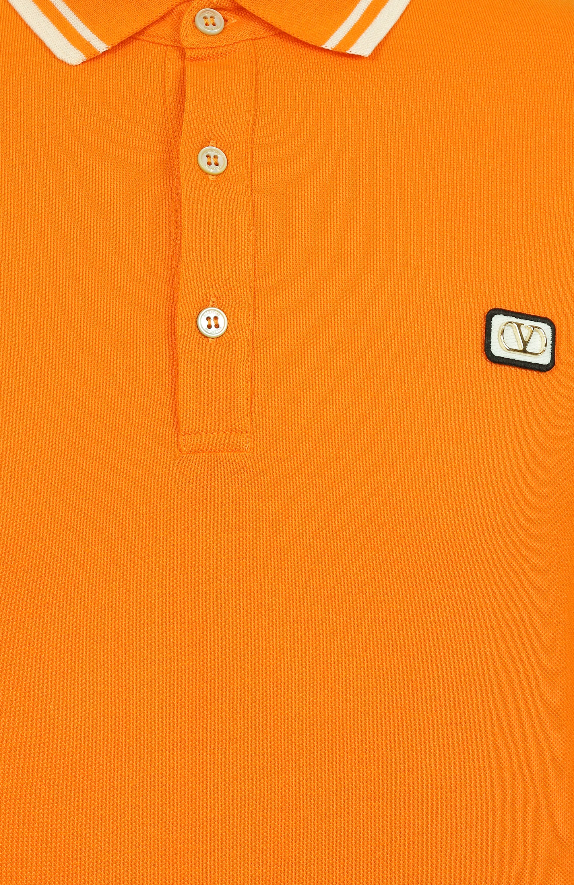 Хлопковое поло VALENTINO, арт. 6V3MH03Y/AQK, фото 6