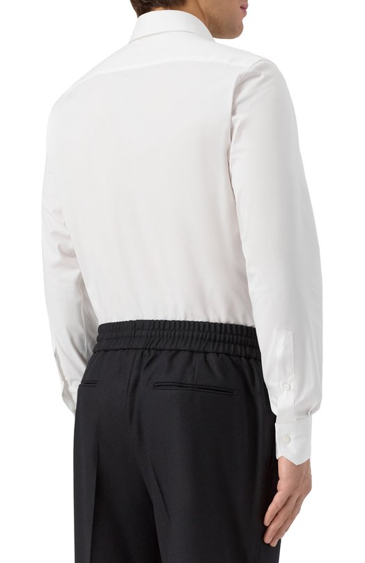 Хлопковая сорочка Zegna 9MS0BA/R904100A9 Белый  9MS0BA/R904100A9 Фото 4