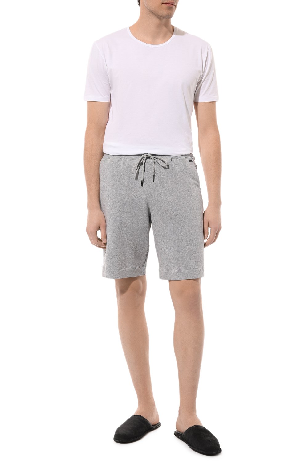 Хлопковые шорты HANRO серого цвета по цене 14920 руб., арт. 075070., фото 2 Хлопковые шорты HANRO, арт. 075070., фото 2