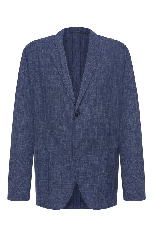 Пиджак из шерсти и шелка Giorgio Armani GM000010/TE13965 Синий GM000010/TE13965
