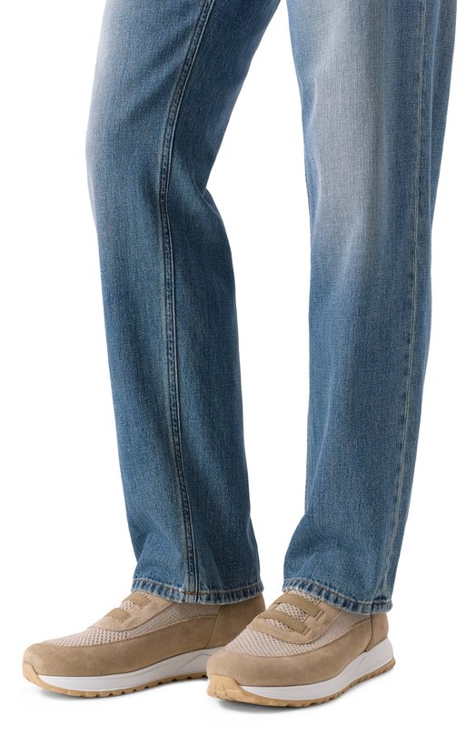 Комбинированные кроссовки Doucal's DU3318SYDNPZ846D Бежевый  DU3318SYDNPZ846D Фото 3