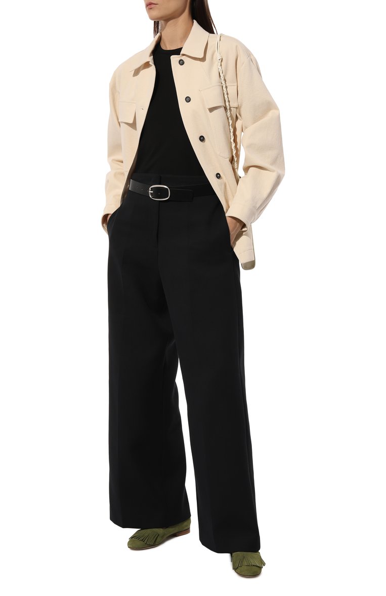 Женские замшевые лоферы KITON зеленого цвета, арт. D57804N01008 | Фото 2 (Материал внутренний: Натуральная кожа; Каблук высота: Низкий; Подошва: Плоская; Материал внешний: Замша, Натуральная кожа)