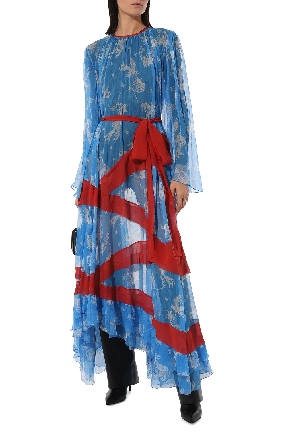 Шелковое платье ULYANA SERGEENKO синего цвета по цене 350000 руб., арт. ABL002SS23Morocco0321т23, фото 2 Шелковое платье ULYANA SERGEENKO, арт. ABL002SS23Morocco0321т23, фото 2