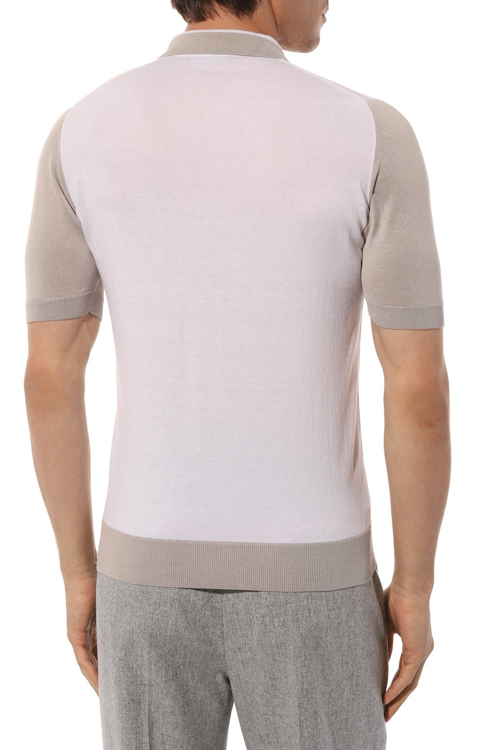 Поло из хлопка и шелка ANDREA CAMPAGNA, арт. SU23-93271SR-FL03, фото 4