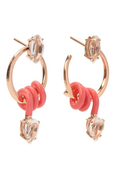 Серьги BEA BONGIASCA розового цвета по цене 89950 руб., арт. VE211RGS-SPM0/M, фото 3 Серьги BEA BONGIASCA, арт. VE211RGS-SPM0/M, фото 3