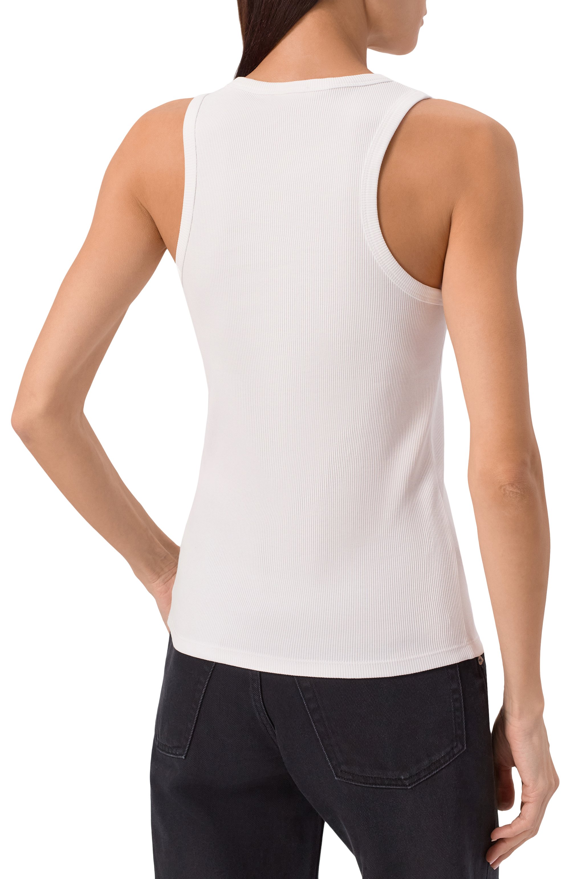 Хлопковая майка LIU JO белого цвета по цене 8990 руб., арт. WA5367J0295, фото 4 Хлопковая майка LIU JO, арт. WA5367J0295, фото 4