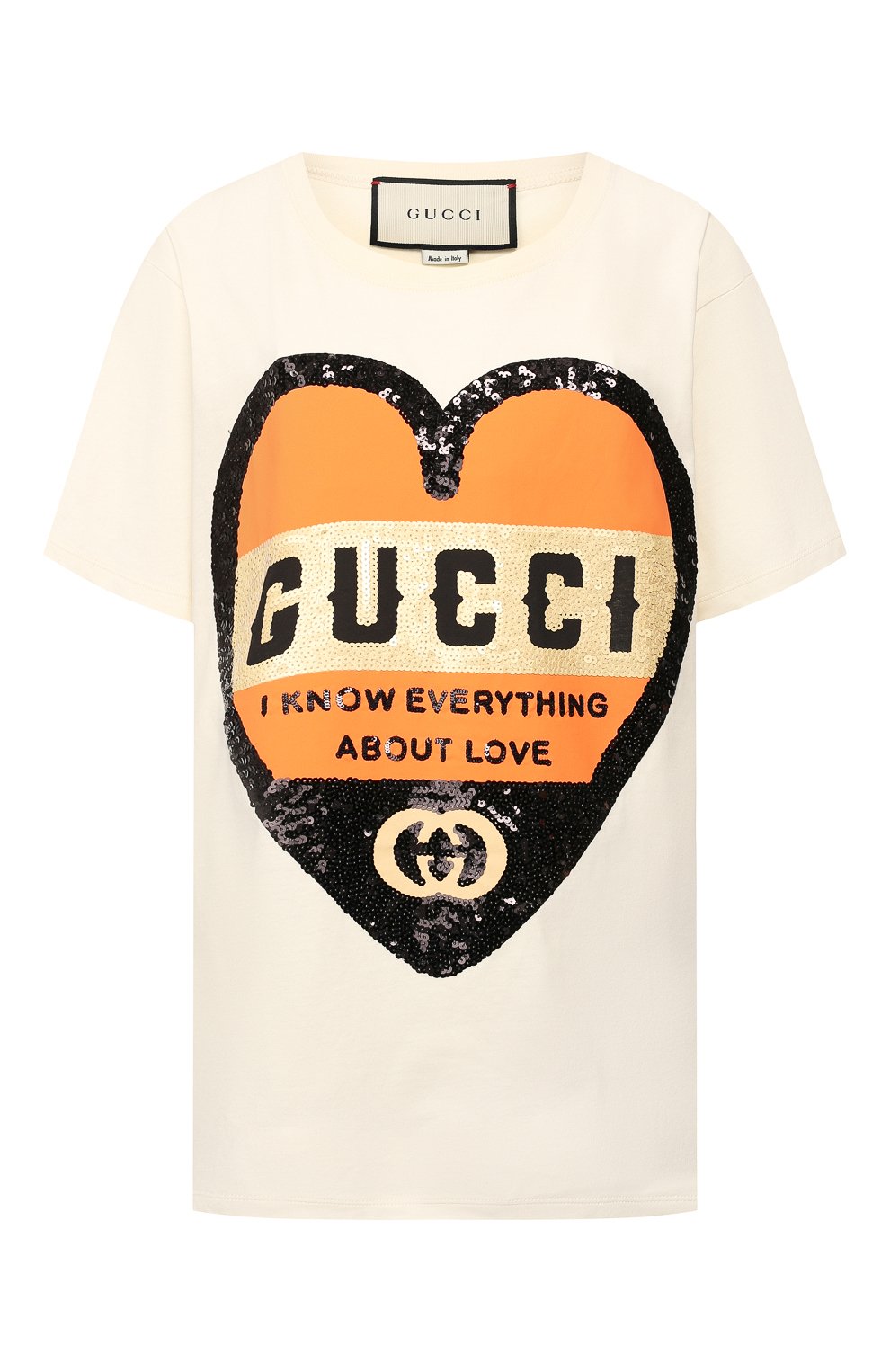Хлопковая футболка GUCCI, арт. 492347/XJB72, фото 1