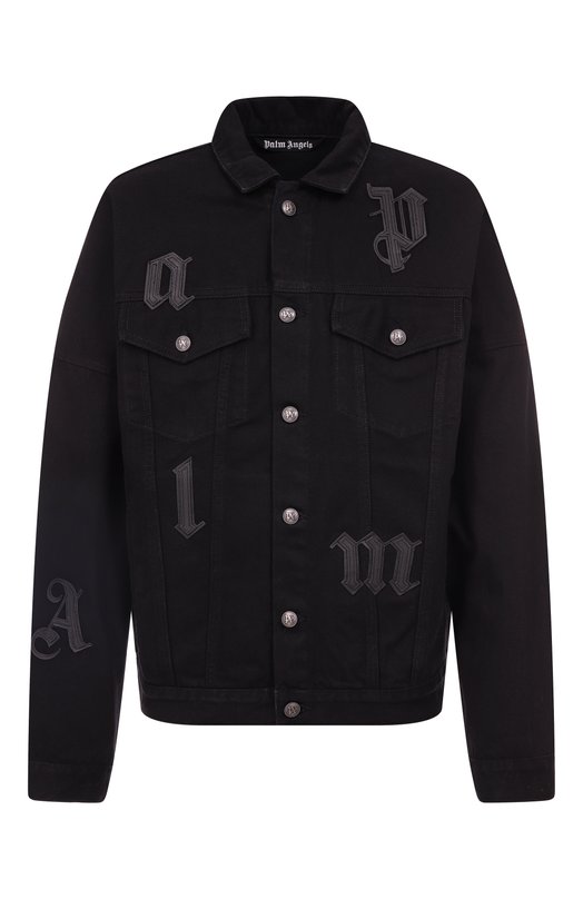 Джинсовая куртка Palm Angels PMYE006F25DEN001 Чёрный PMYE006F25DEN001