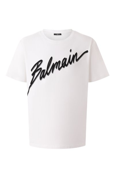 Мужская хлопковая футболка BALMAIN, арт. EH1EG010/BC86