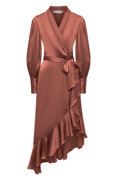 Женское атласное платье ZIMMERMANN, арт. 8066DRC0N
