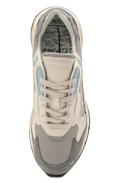 Комбинированные кроссовки sharky PREMIATA разноцветного цвета по цене 41500 руб., арт. SHARKY/VAR080, фото 5 Комбинированные кроссовки sharky PREMIATA, арт. SHARKY/VAR080, фото 5