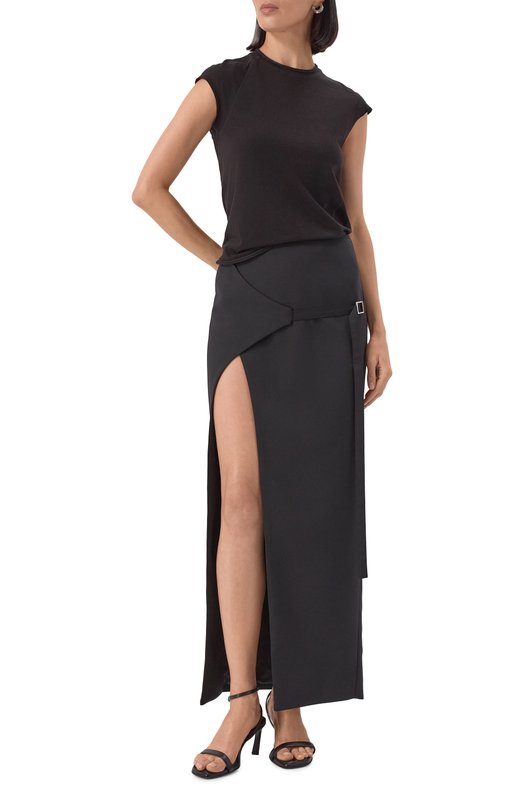 Хлопковая футболка Helmut Lang P05HW504 Чёрный  P05HW504 Фото 2