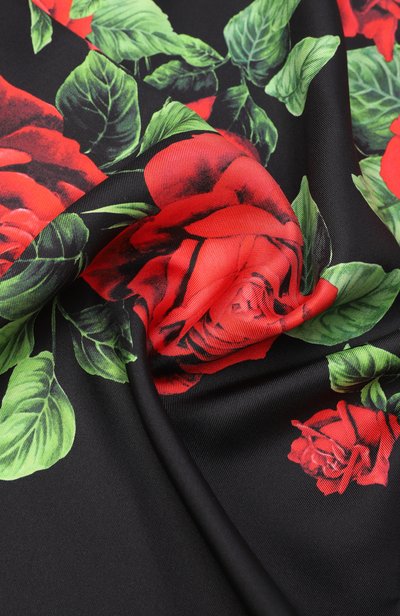 Шелковый платок DOLCE & GABBANA черного цвета по цене 69950 руб., арт. FN090R/GDDW3, фото 3 Шелковый платок DOLCE & GABBANA, арт. FN090R/GDDW3, фото 3