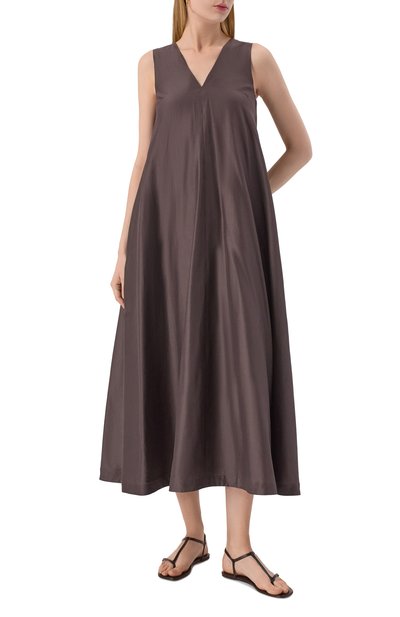 Платье из хлопка и шелка LORENA ANTONIAZZI, арт. R2579AB88A/4573, фото 3