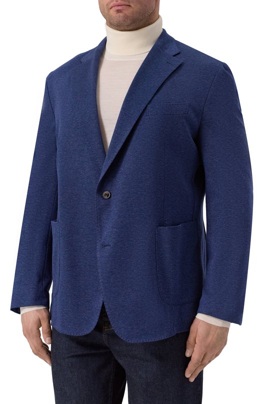 Хлопковый пиджак Windsor 13 GI0RN0-J-U 10013090/30047062 Синий  13 GI0RN0-J-U 10013090/30047062 Фото 5