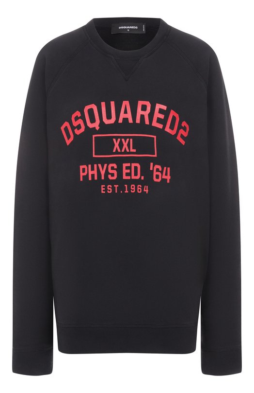 Хлопковый свитшот Dsquared2 S72GU0517/S25030 Чёрный S72GU0517/S25030