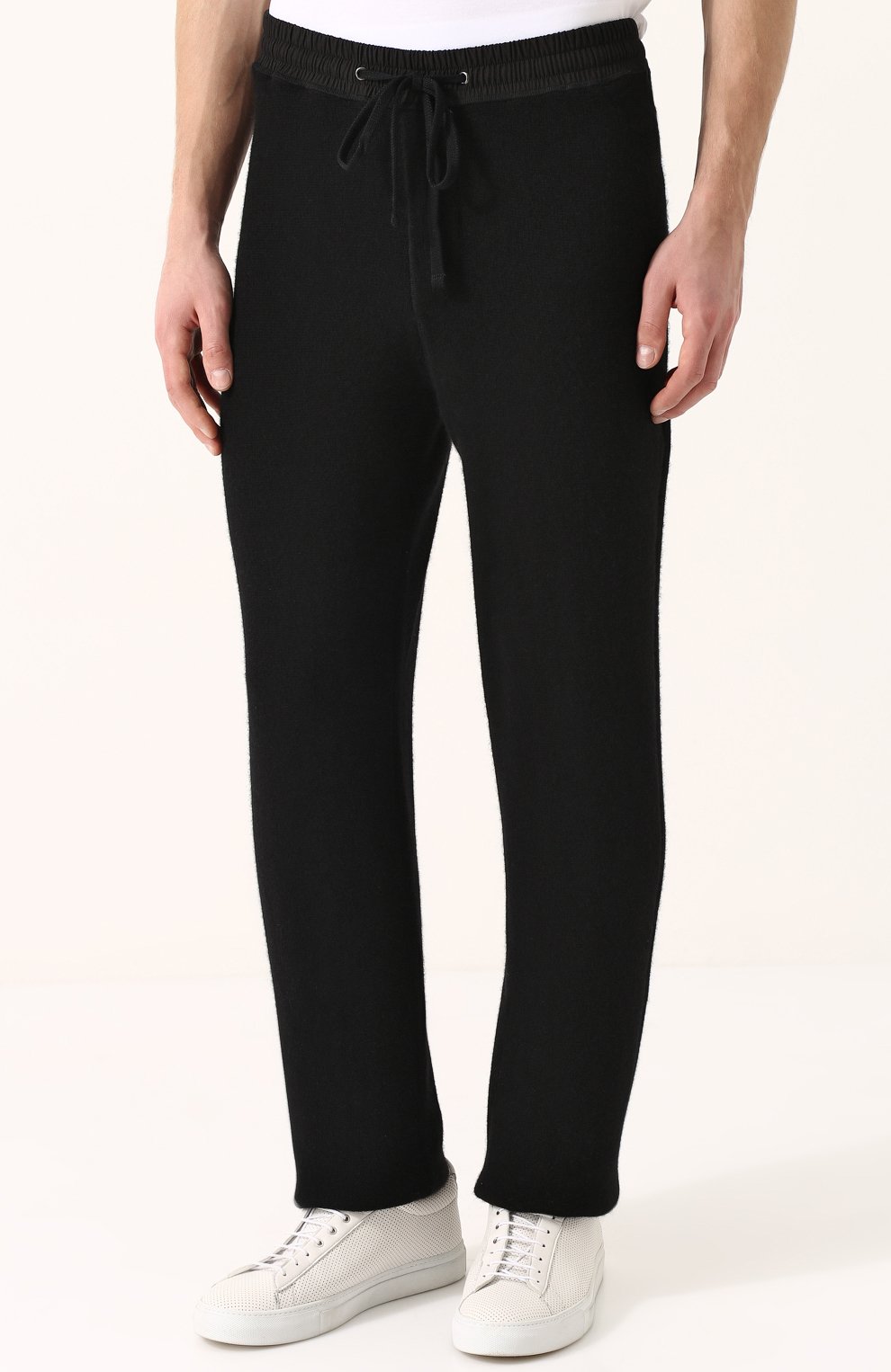 Кашемировые брюки прямого кроя с поясом на кулиске JAMES PERSE, арт. M0M1163, фото 3