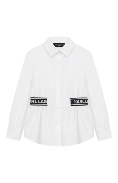 Хлопковая рубашка KARL LAGERFELD KIDS, арт. Z30587