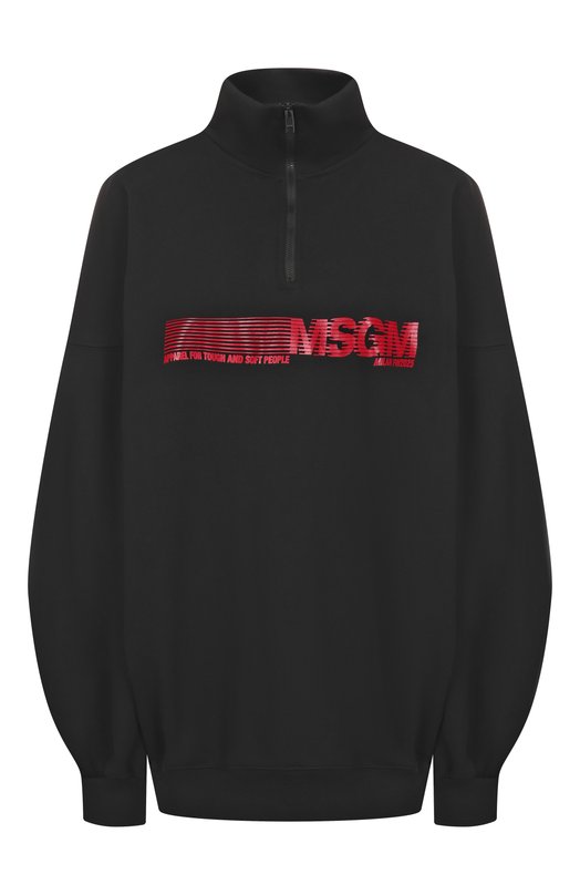 Хлопковый свитшот MSGM 3942MDM85N/257999 Чёрный 3942MDM85N/257999
