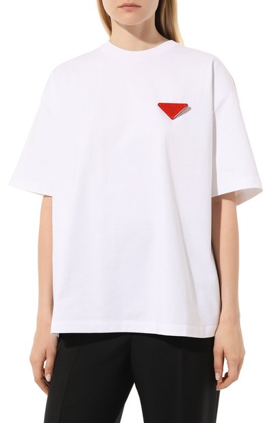 Хлопковая футболка PRADA, арт. 3558A-10UP-F0009-211, фото 3