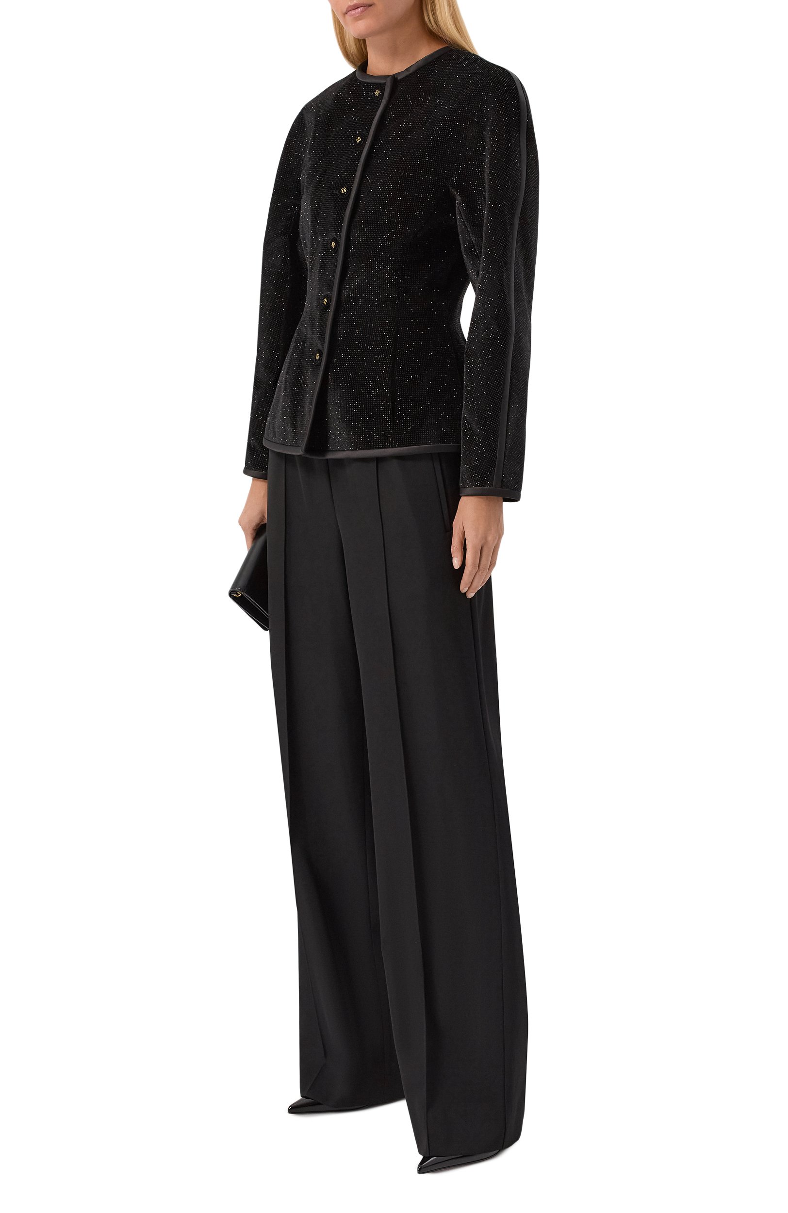 Жакет с отделкой стразами ELIE SAAB, арт. J0288NF26/VPA03, фото 2
