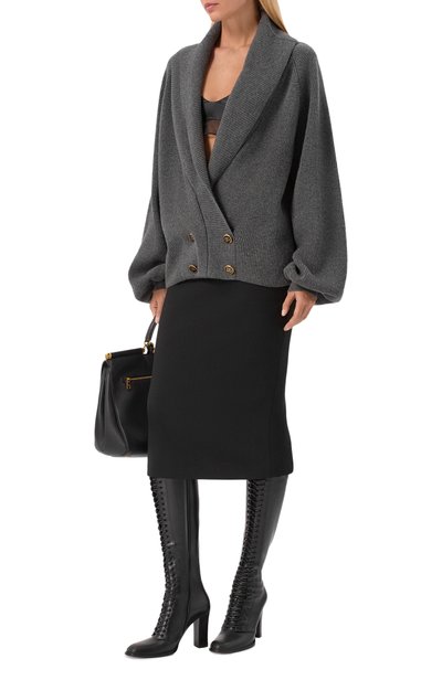 Кожаные сапоги DOLCE & GABBANA черного цвета по цене 263000 руб., арт. CU1361/A3T95, фото 3 Кожаные сапоги DOLCE & GABBANA, арт. CU1361/A3T95, фото 3
