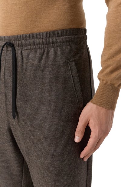 Шерстяные брюки HARRIS WHARF LONDON темно-коричневого цвета по цене 64350 руб., арт. CW7016MVA, фото 5 Шерстяные брюки HARRIS WHARF LONDON, арт. CW7016MVA, фото 5